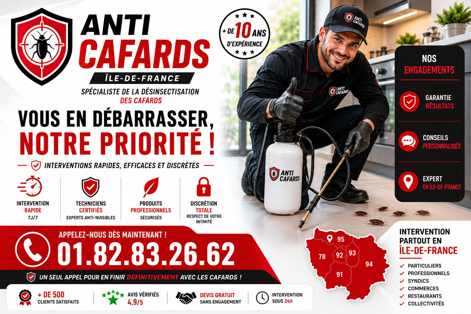 Cafards Villeneuve la Garenne